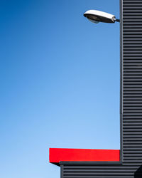 Low angle view of street light against clear sky