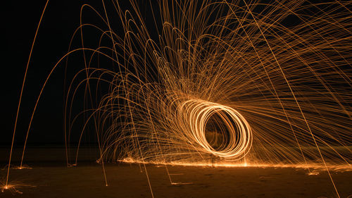 Light painting at night