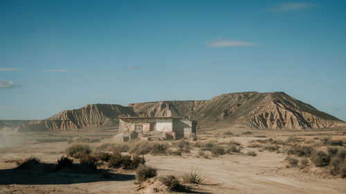 Scenic view of desert against sky