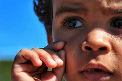 Close-up portrait of boy