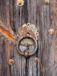 Full frame shot of old wooden door