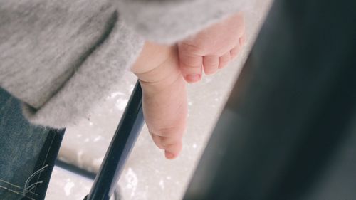 Close-up of woman legs