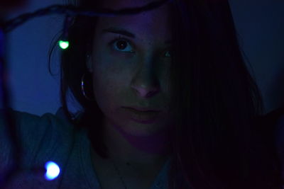 Close-up portrait of young woman