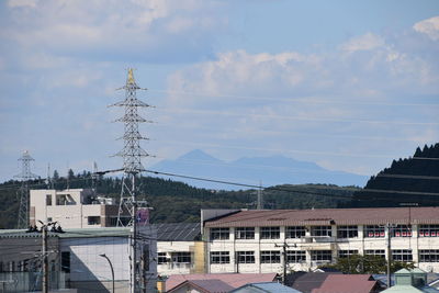 Buildings against sky in city