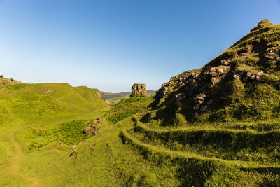 Scenic view of landscape against clear sky