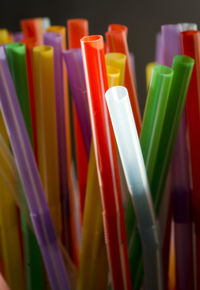 Close-up of multi colored pencils