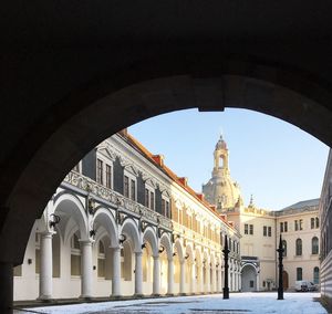 View of buildings in city against sky