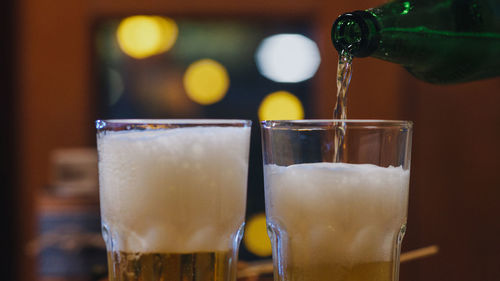 Close-up of drink in glass