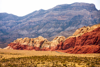 Scenic view of arid landscape