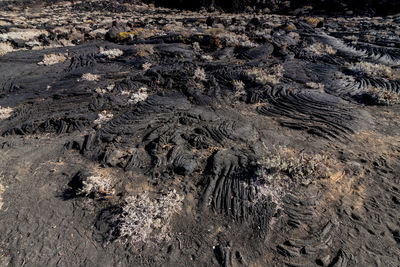 High angle view of volcanic landscape