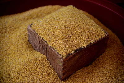 Close-up of dessert on table