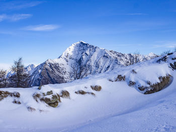 Winter view of mount legnone