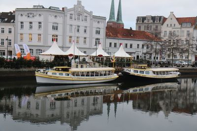 Reflection of buildings in water