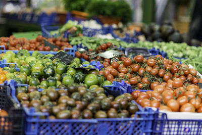 Close-up of vegetables for sale in market