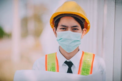 Portrait of a man wearing mask