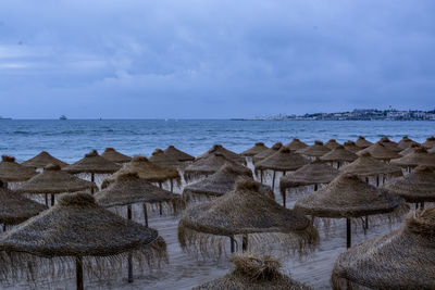 Panoramic view of beach against sky