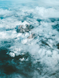 High angle view of sea against sky