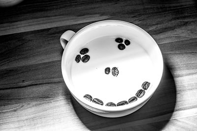 Close-up high angle view of plate