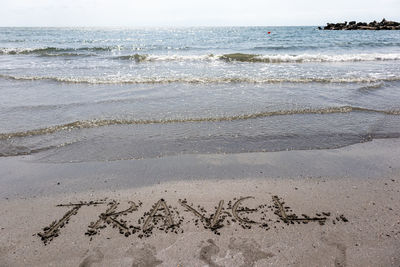 Scenic view of beach