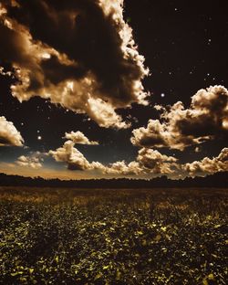 Clouds over landscape