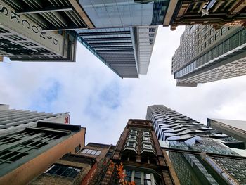 Low angle view of buildings against sky