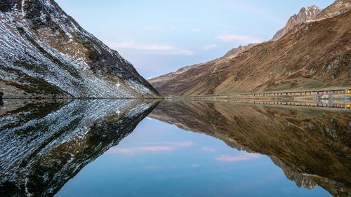 Reflection of mountain in lake