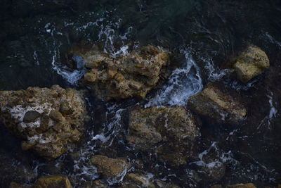 Full frame shot of rock in sea