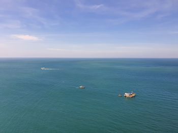 High angle view of sea against sky