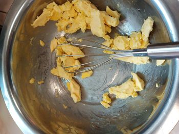 High angle view of breakfast in bowl