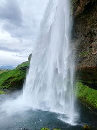 Scenic view of waterfall