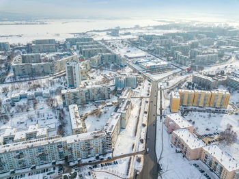 High angle view of cityscape