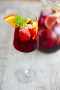 Close-up of drink on table