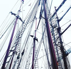 Low angle view of power lines