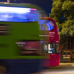 Blurred motion of train against sky