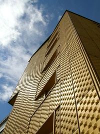 Low angle view of modern building against sky