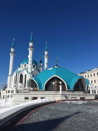 Kul sharif mosque against clear blue sky