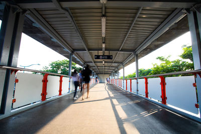 People on bridge