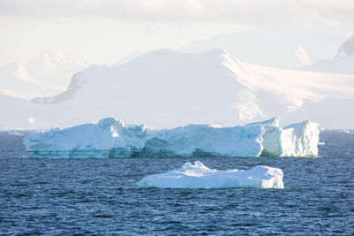 Scenic view of sea and glacier