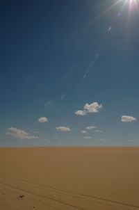 Scenic view of desert against sky