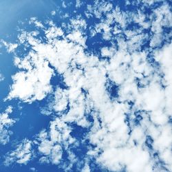 Low angle view of clouds in sky