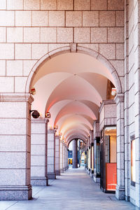 Empty corridor of building