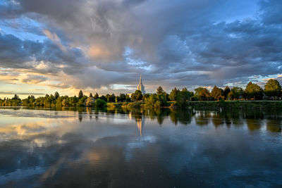 Idaho falls at sunset
