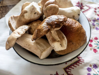 Close-up of food in plate on table