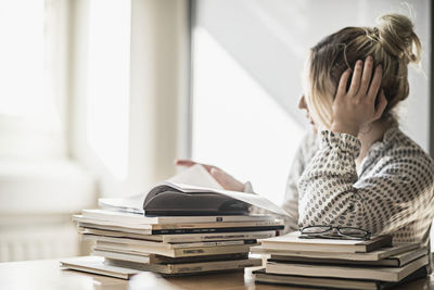 Woman studying