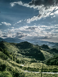 Aerial view of landscape against sky