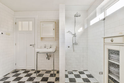 Interior of modern bathroom