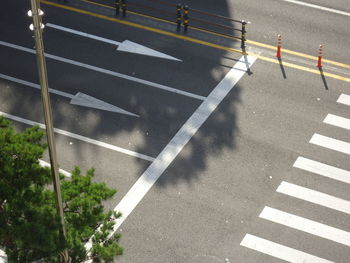 Road marking on street