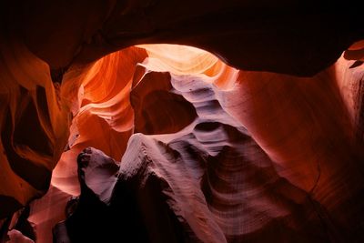 Low angle view of rock formation