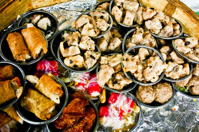 Close-up of meat on table