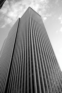 Low angle view of modern building against sky